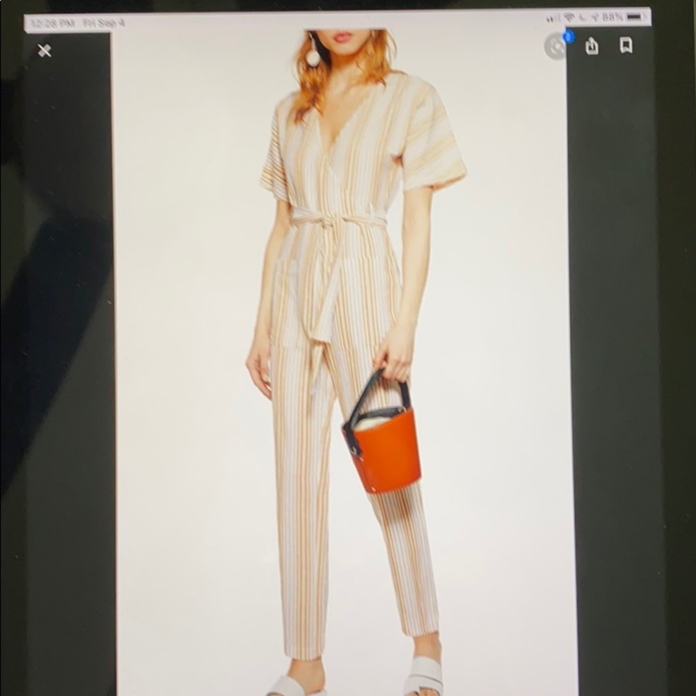 Topshop Binky Stripe Jumpsuit